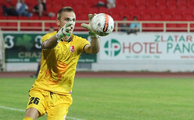 Aleksandar Jovanović na golu Radničkog (Foto: Starsport))